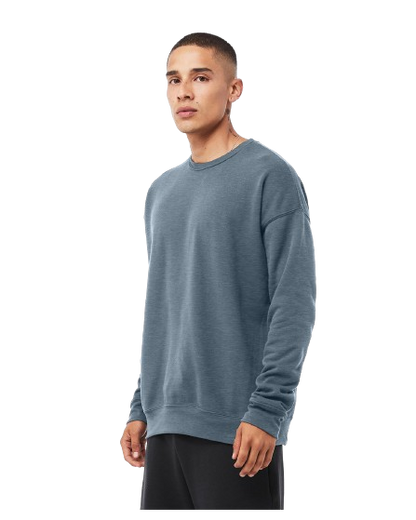 Unisex Drop Shoulder Fleece - Heather Slate