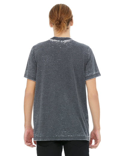 Unisex Poly-Cotton Short-Sleeve T-Shirt - Gray Acid Wash