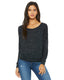 Bella + Canvas 8850 - Women's Flowy Long-Sleeve Off Shoulder T-Shirt - Black Marble