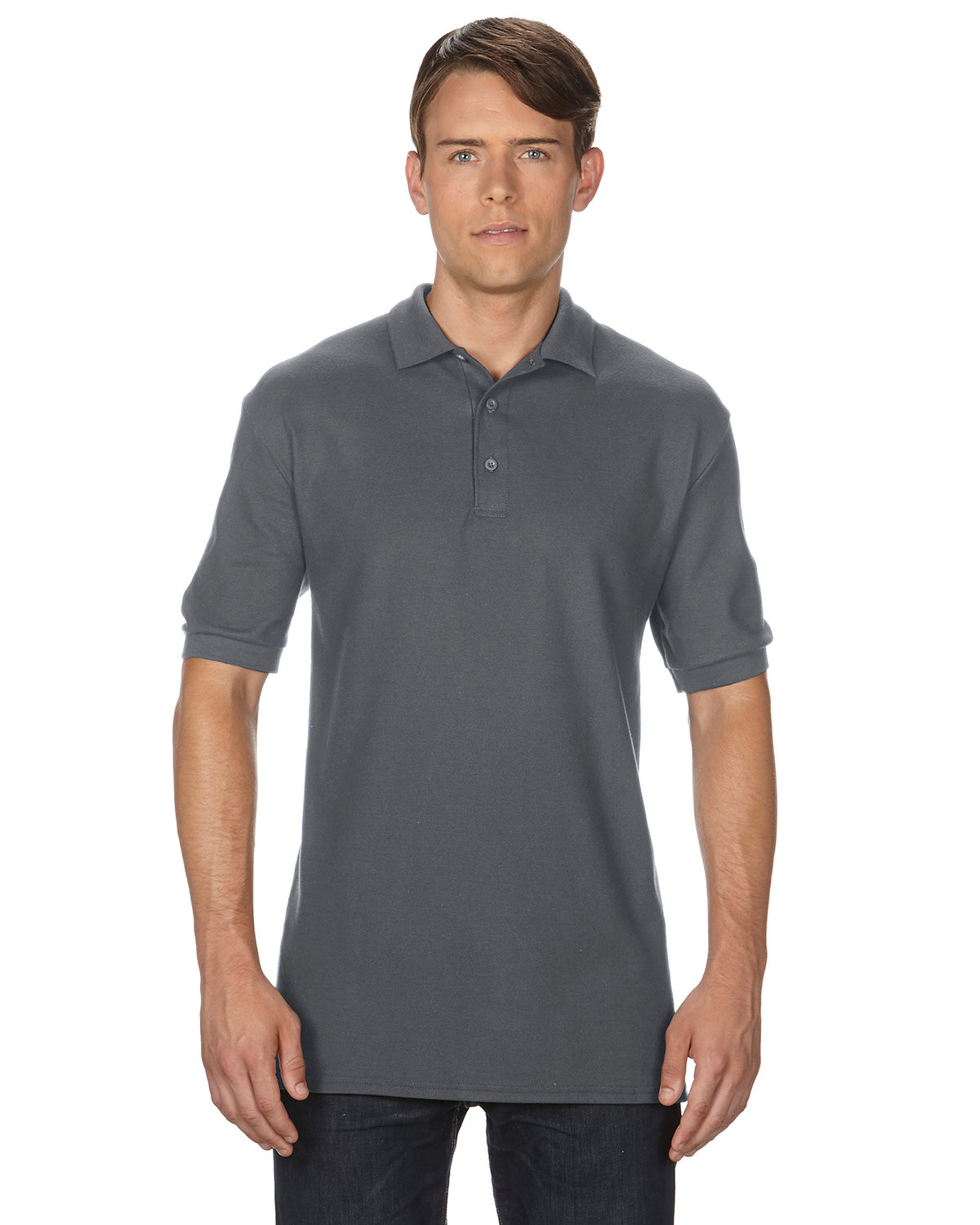 Unisex Premium Cotton®  Double Piqué Polo - Charcoal