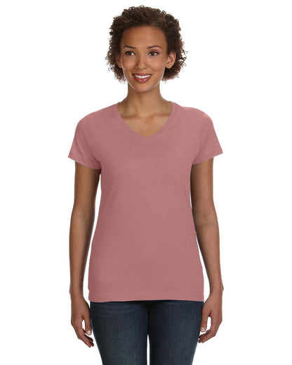 Women's V-Neck Fine Jersey T-Shirt - Mauvelous