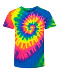 Youth Multi-Color Spiral T-Shirt - Fluorescent Rainbow Spiral