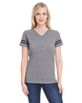 Women's Football T-Shirt - Gran Heather / Vintage Smoke