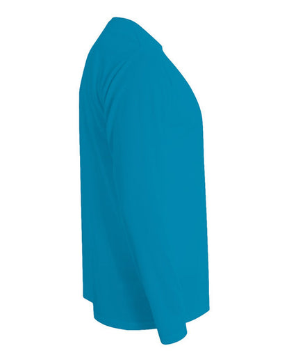 Youth Long Sleeve Cooling Performance Crew Shirt - Electricblue
