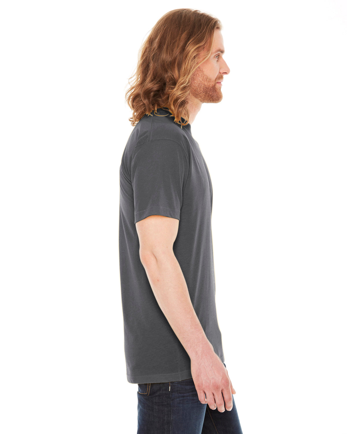 Unisex Poly-Cotton USA Made Crewneck T-Shirt - Asphalt