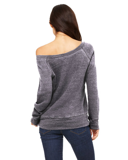 Women's Sponge Fleece Wide Neck Sweatshirt - Gray Acid Fleece
