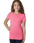 Girl's Youth Princess CVC T-Shirt - Neon Heather Pink