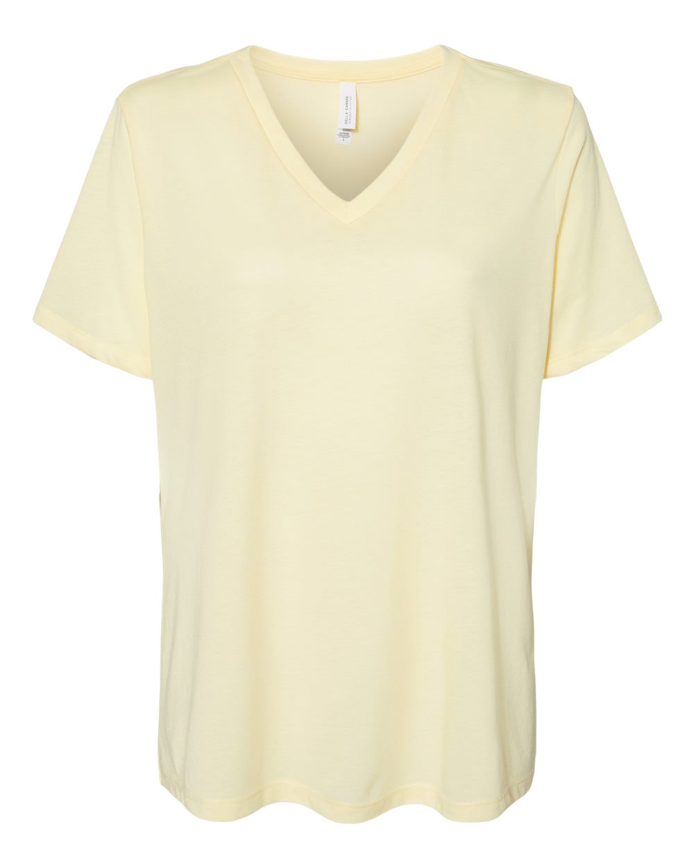Women's Relaxed Jersey V-Neck T-Shirt - Pale Yellow Triblend