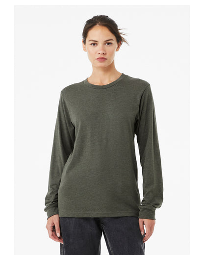Unisex Jersey Long-Sleeve T-Shirt - Heather Military Green