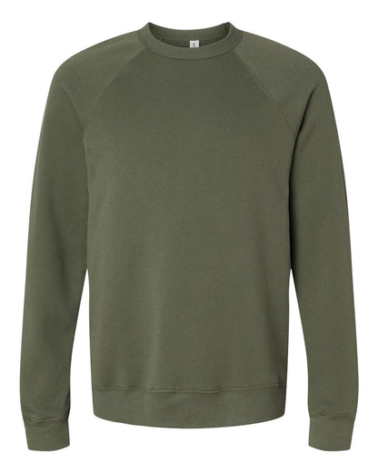 Unisex Sponge Fleece Raglan Sweatshirt - Military Green