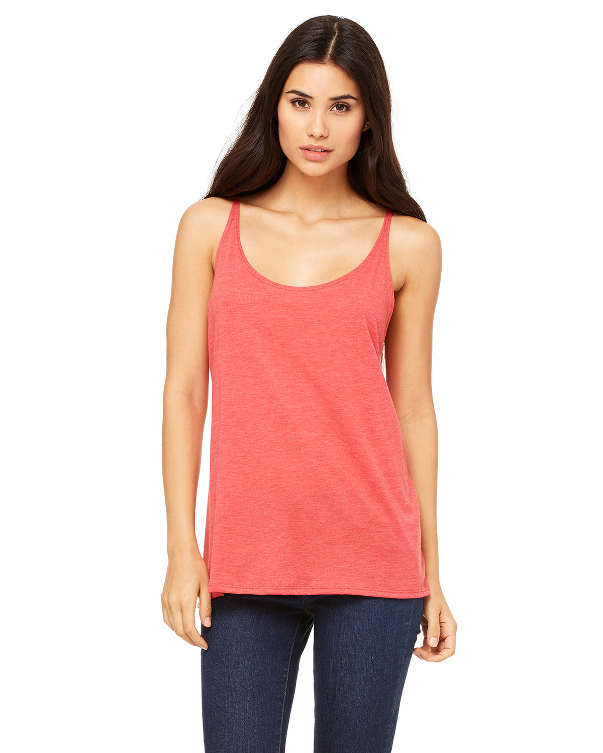 Women's Slouchy Tank - Red Triblend