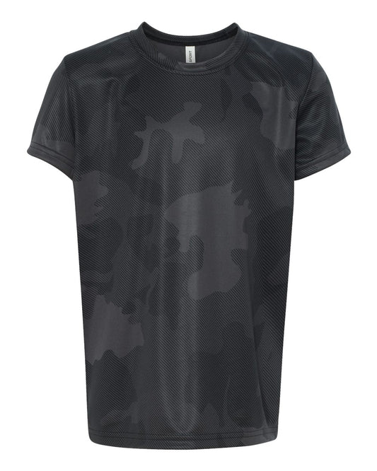 Youth Performance Short-Sleeve T-Shirt - Black Laser Camo