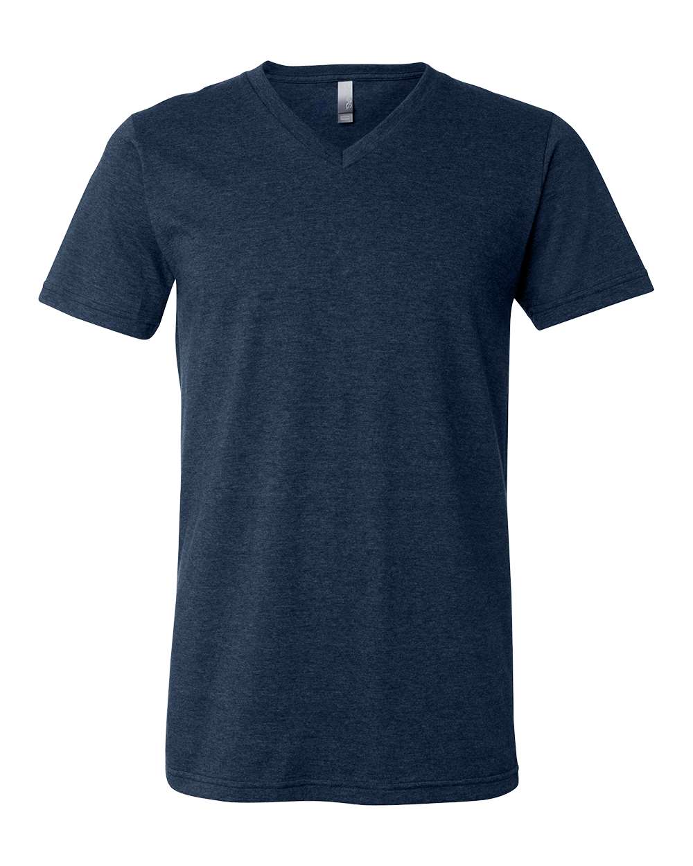 Unisex Jersey Short-Sleeve V-Neck T-Shirt - Heather Navy
