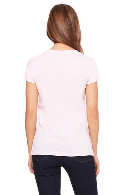 Women's Jersey Short-Sleeve V-Neck T-Shirt - Pink