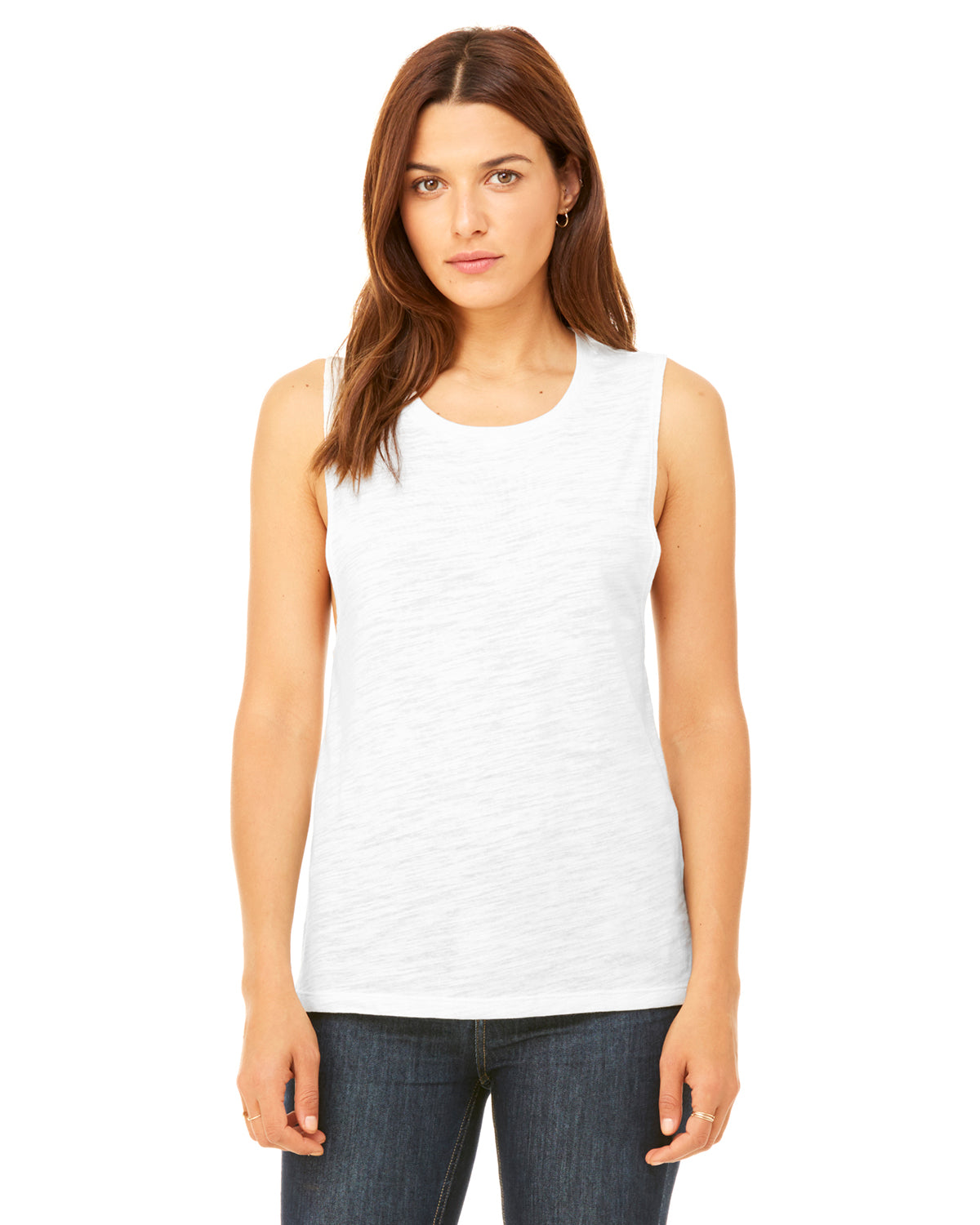 Women's Flowy Scoop Muscle Tank - Natural Slub