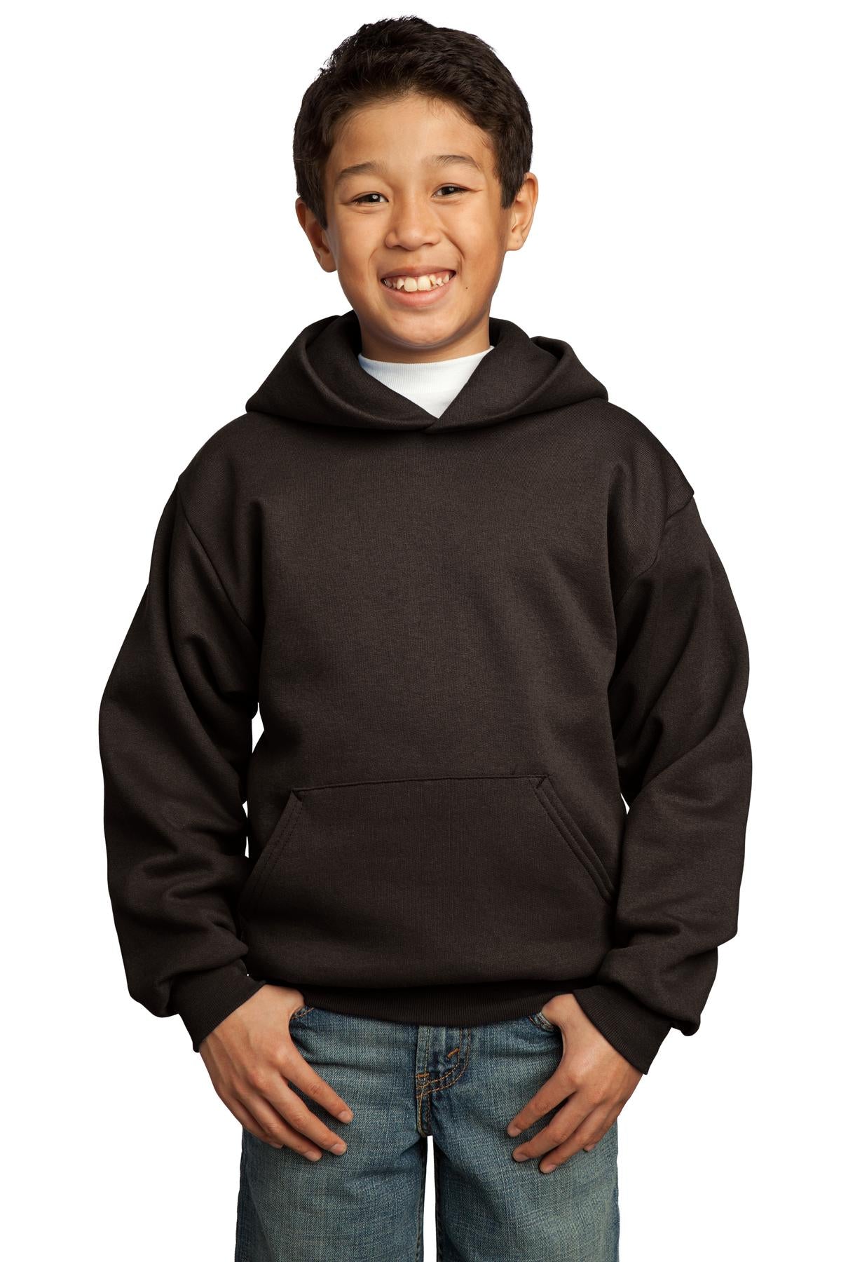Youth Core Fleece Pullover Hoodie - Dark Chocolate Brown