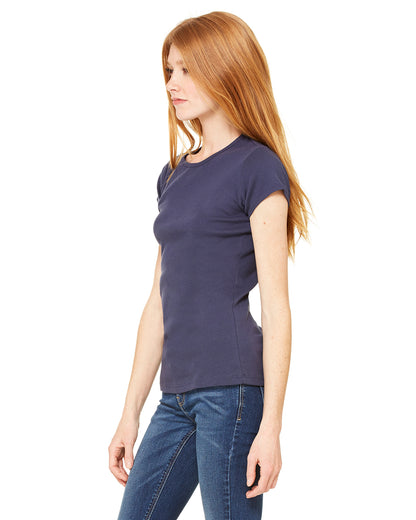 Women's Baby Rib Short-Sleeve T-Shirt - Navy