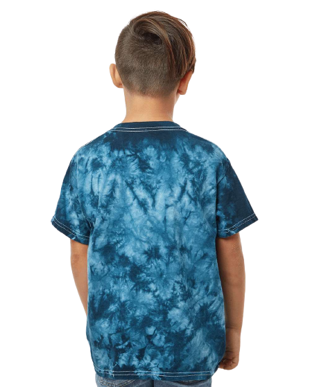 Youth Crystal Tie Dye T-Shirt - Navy
