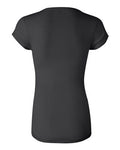 Women's Sheer Mini Rib Scoopneck Tee - Black