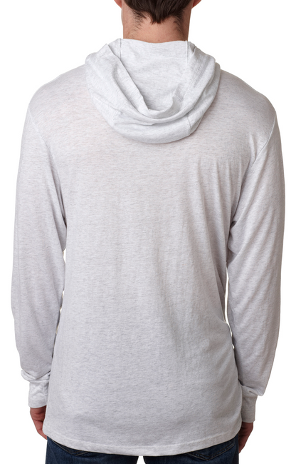 Unisex Triblend Long-Sleeve Hoodie - Heather White