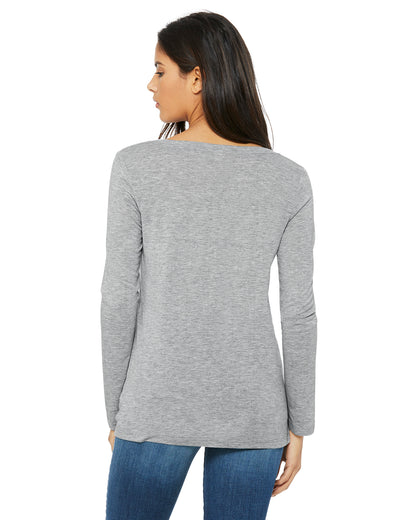 Women's Flowy Long-Sleeve V-Neck - Heather Athletic