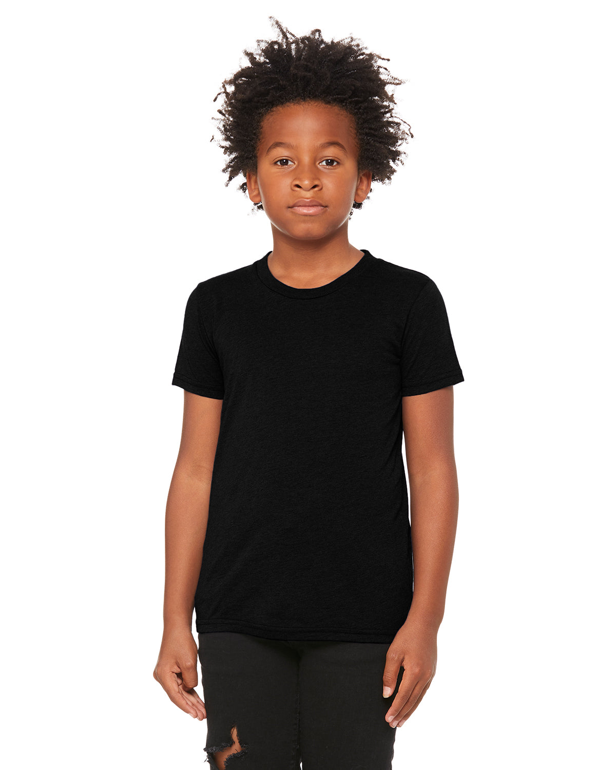 Youth Triblend Short-Sleeve T-Shirt - Solid Black Triblend