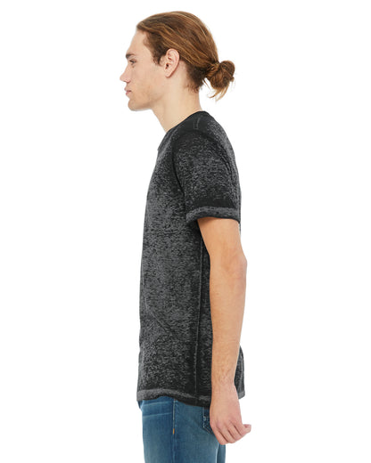 Unisex Poly-Cotton Short-Sleeve T-Shirt - Black Acid Wash