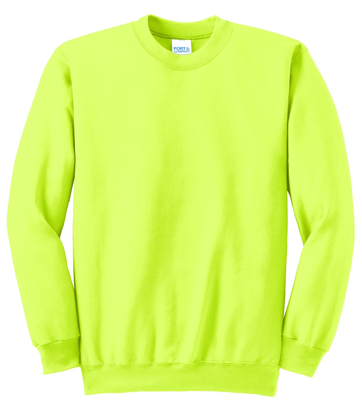 Unisex Tall Essential Fleece Crewneck Sweatshirt - Safety Green