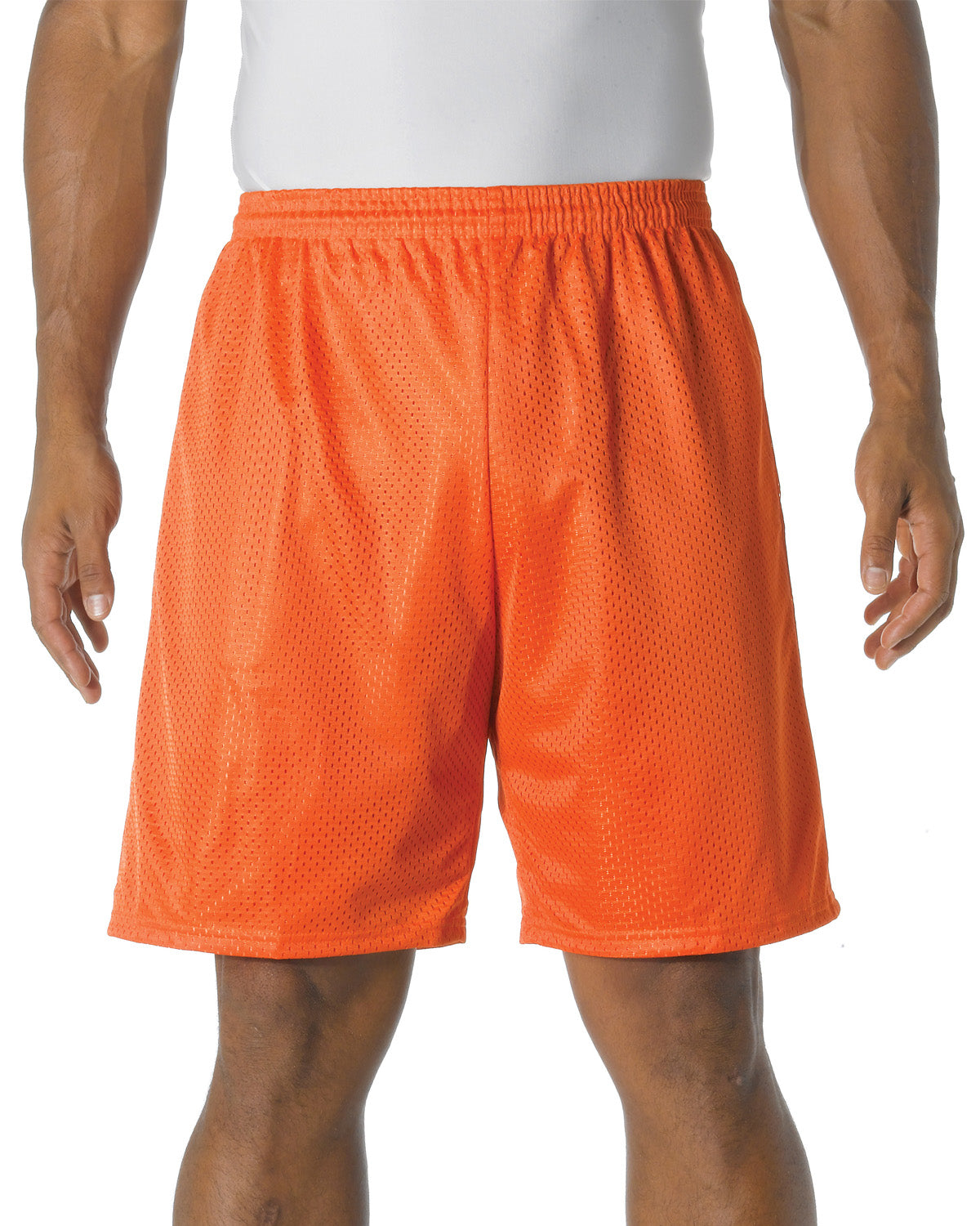 Unisex Nine Inch Inseam Mesh Short - Athletic Orange