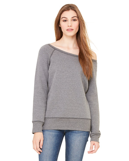 Women's Sponge Fleece Wide Neck Sweatshirt - Heather Deep