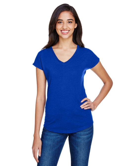 Women's Triblend V-Neck T-Shirt - Atlantic Blue