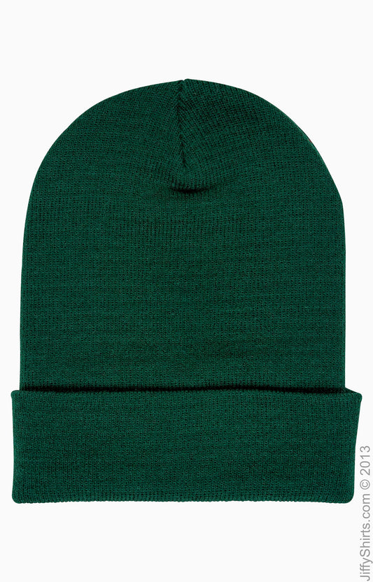 Unisex Cuffed Knit Beanie - Spruce