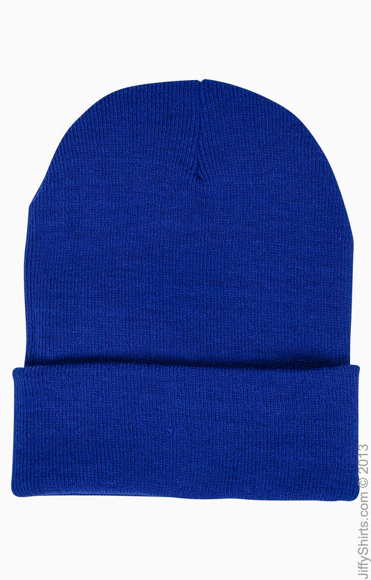 Unisex Cuffed Knit Beanie - Royal