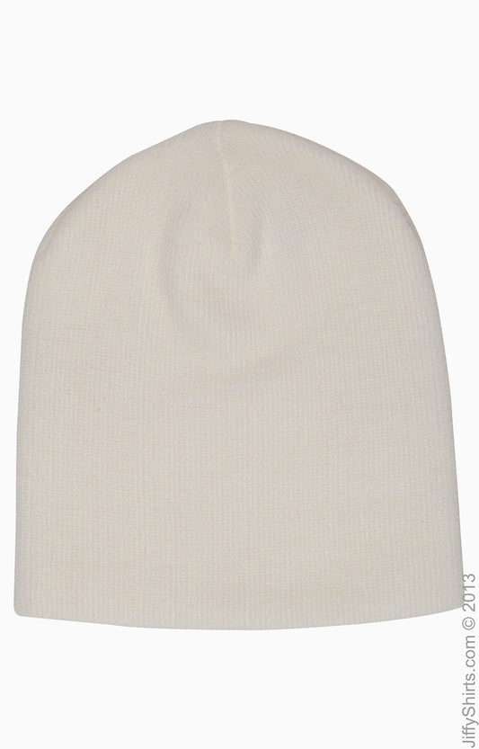 Unisex Knit Beanie - White