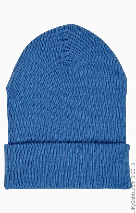 Unisex Cuffed Knit Beanie - Carolina Blue