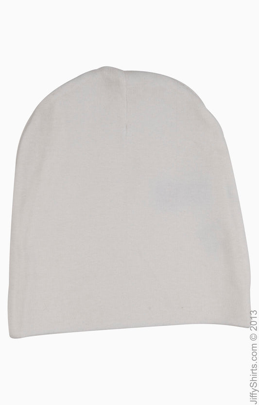 Infant Baby Rib Cap - White