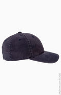 Unisex Garment-Washed Cotton Cap - Navy