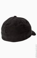Unisex Garment-Washed Cotton Cap - Black