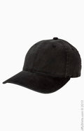 Unisex Garment-Washed Cotton Cap - Black