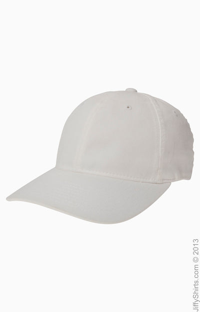 Unisex Garment-Washed Cotton Cap - White
