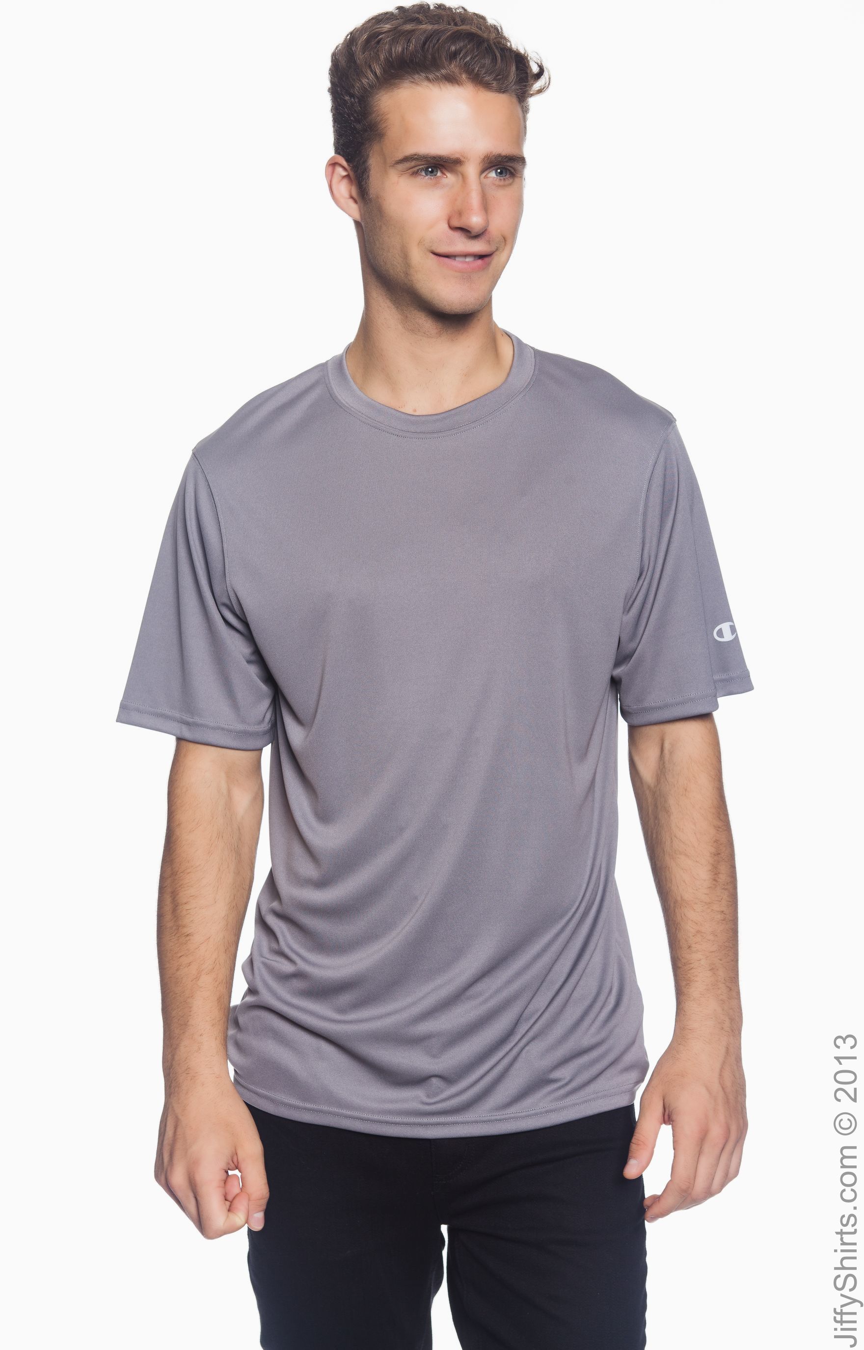 Unisex Double Dry® Interlock T-Shirt - Stone Gray