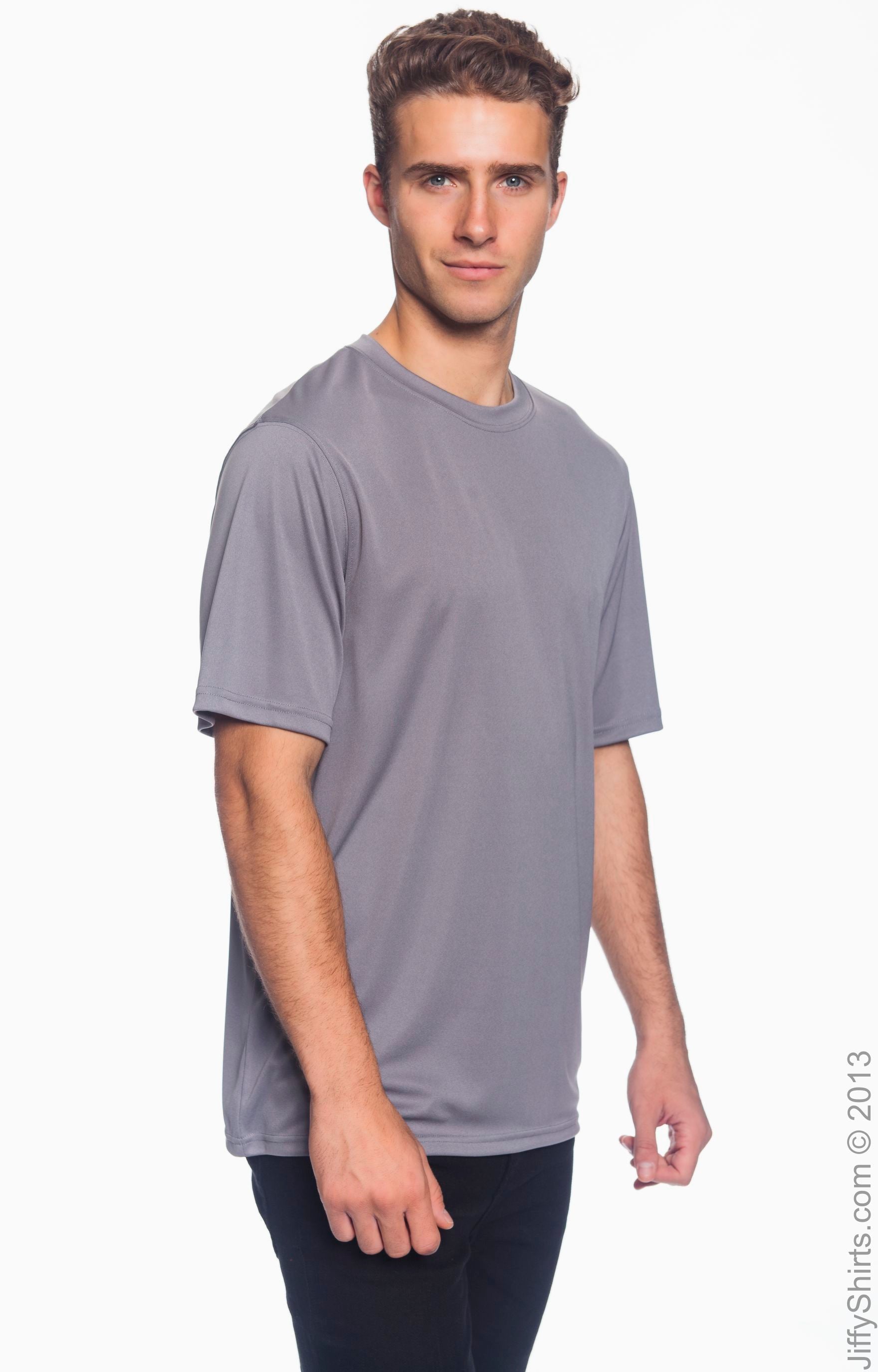 Unisex Double Dry® Interlock T-Shirt - Stone Gray