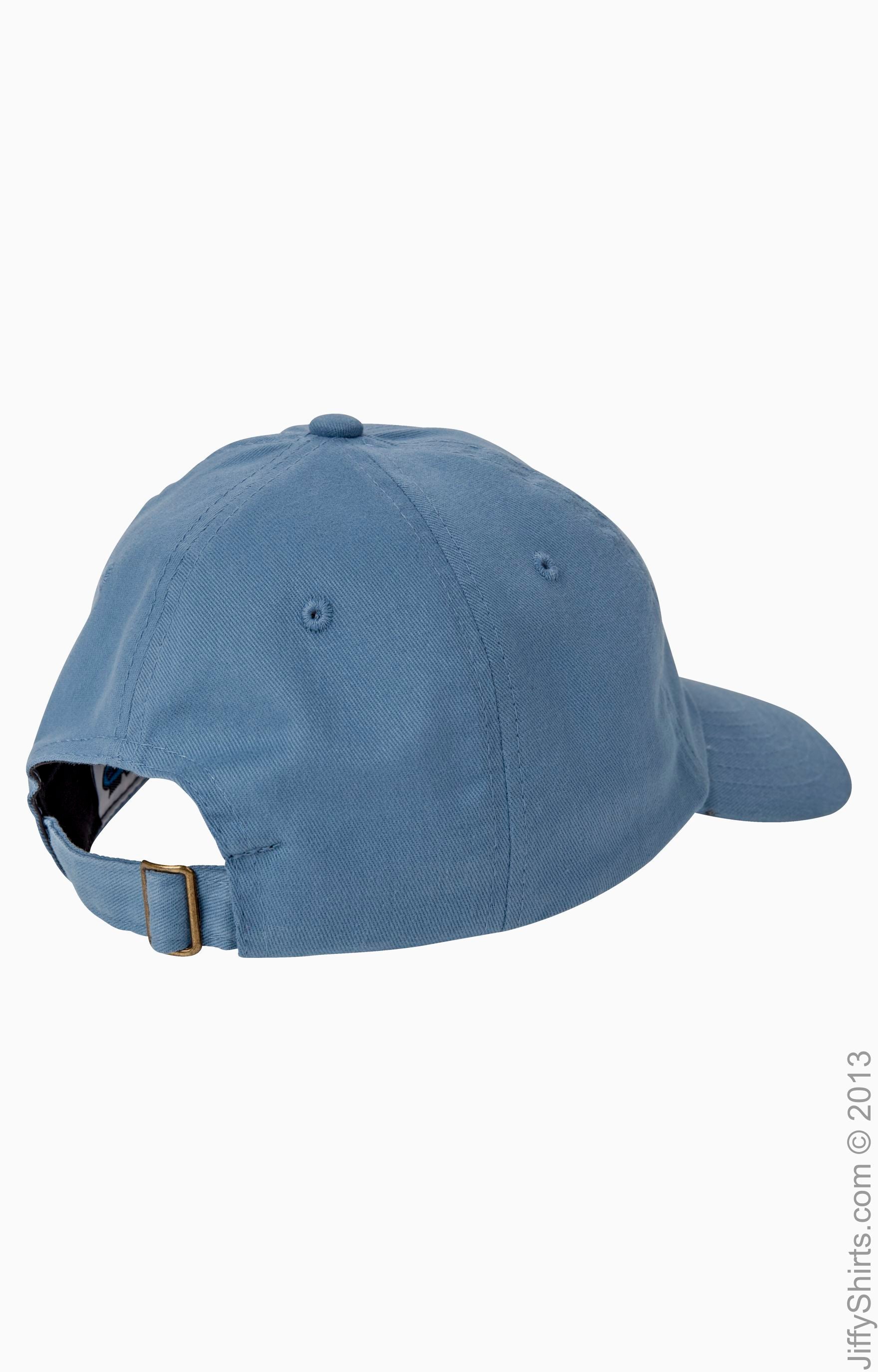 6-Panel Brushed Twill Unstructured Cap - Ice Blue