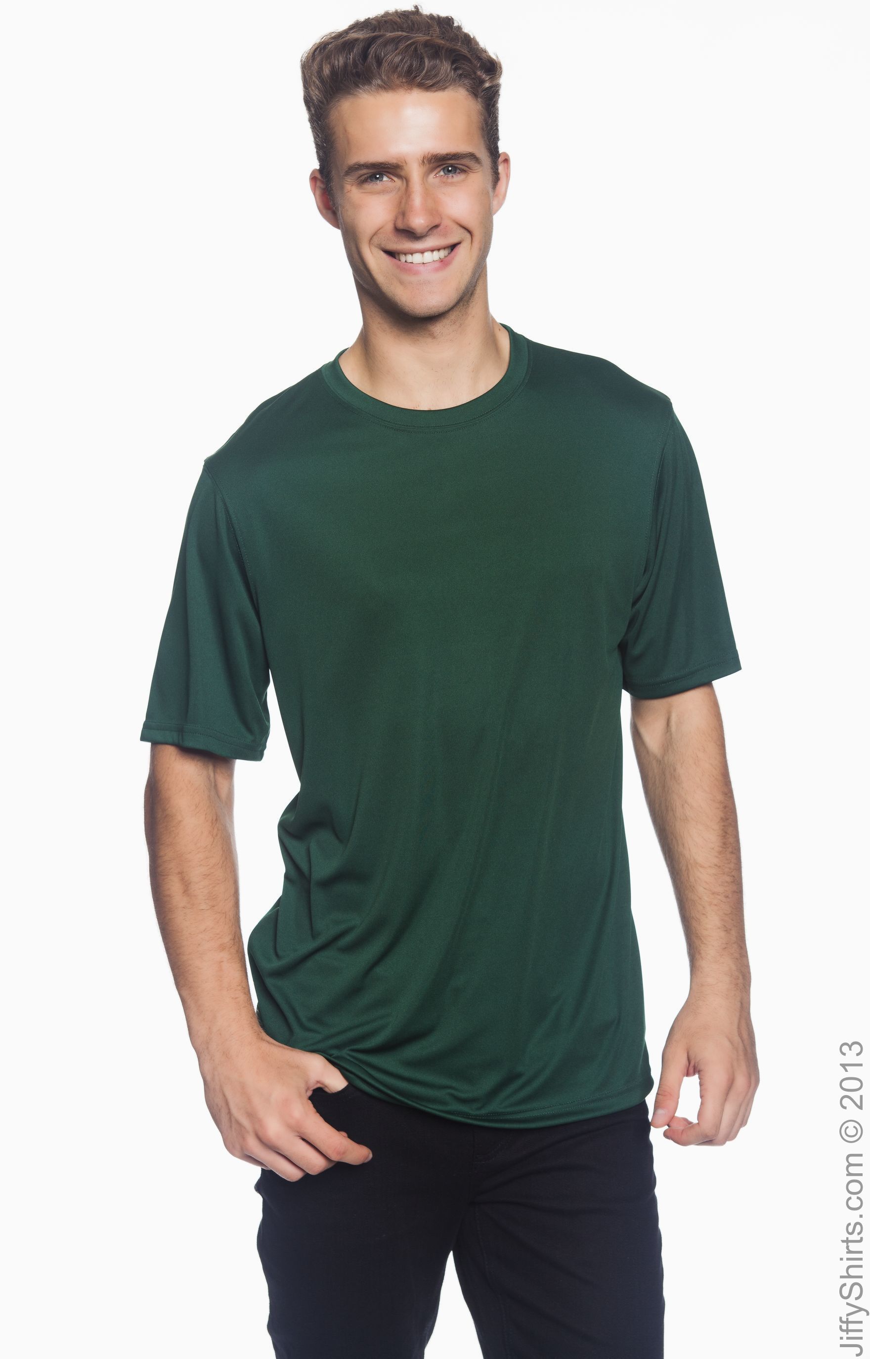 Unisex Double Dry® Interlock T-Shirt - Dark Green