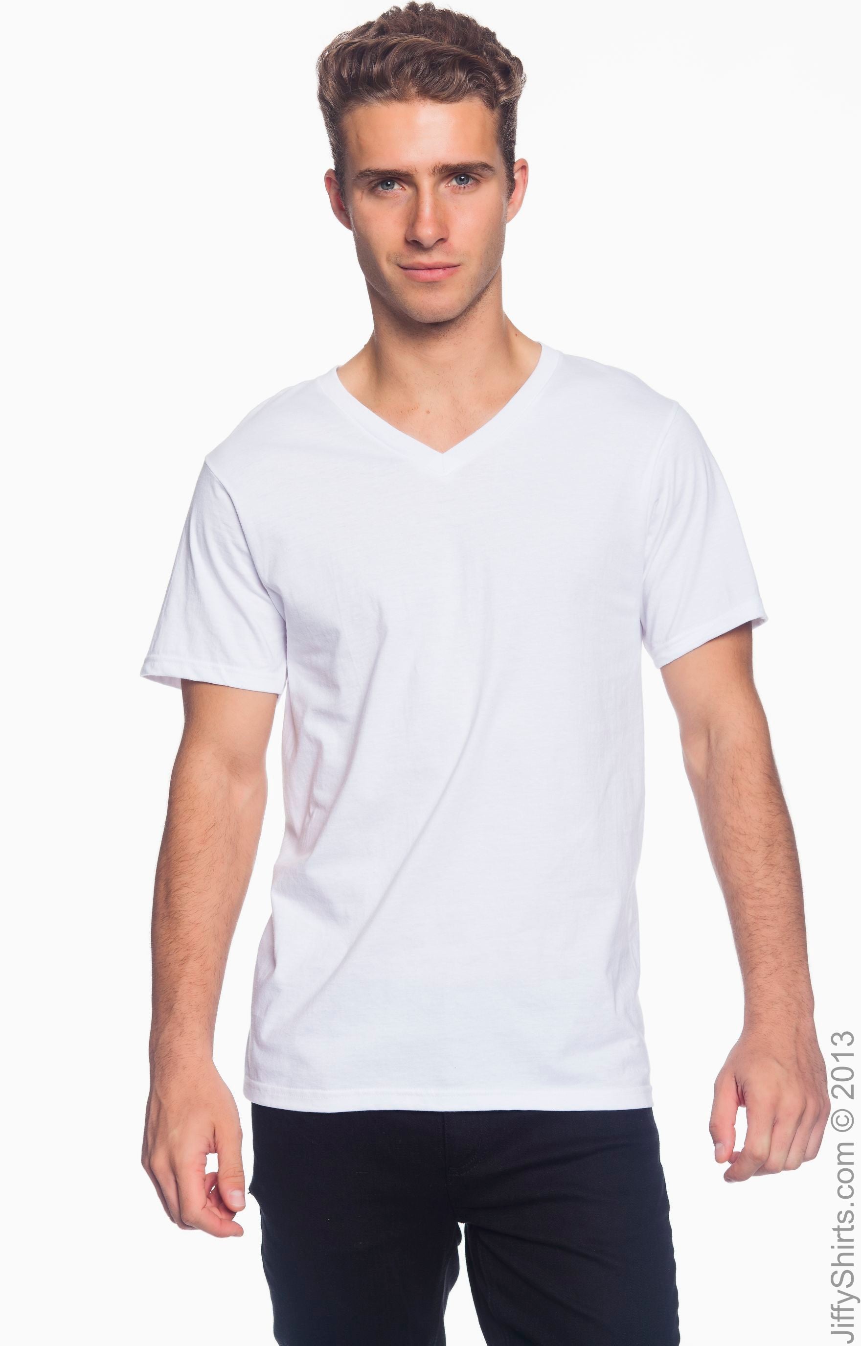 Unisex Lightweight V-Neck T-Shirt - White