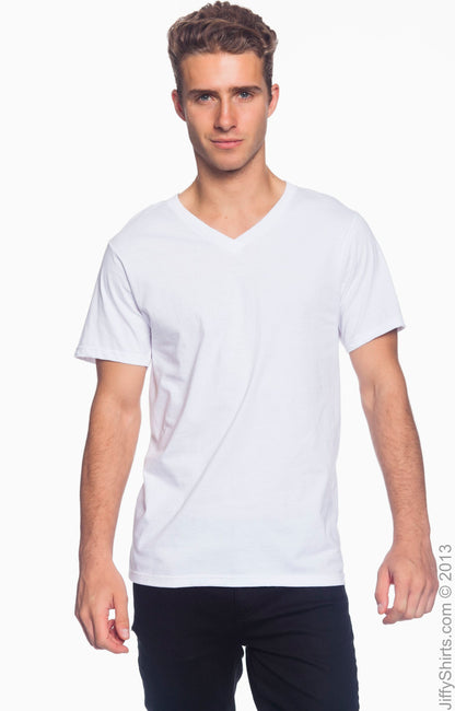 Unisex Lightweight V-Neck T-Shirt - White