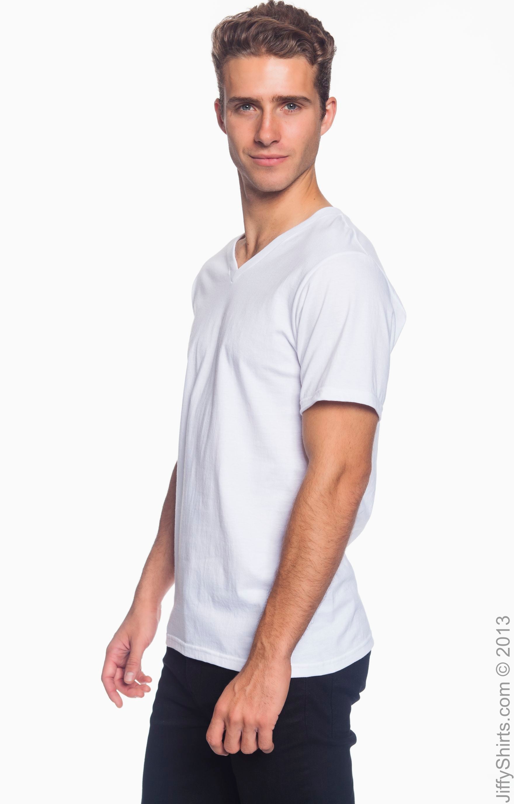 Unisex Lightweight V-Neck T-Shirt - White