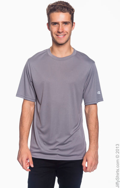 Unisex Double Dry® Interlock T-Shirt - Stone Gray