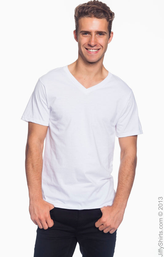 Unisex Lightweight V-Neck T-Shirt - White