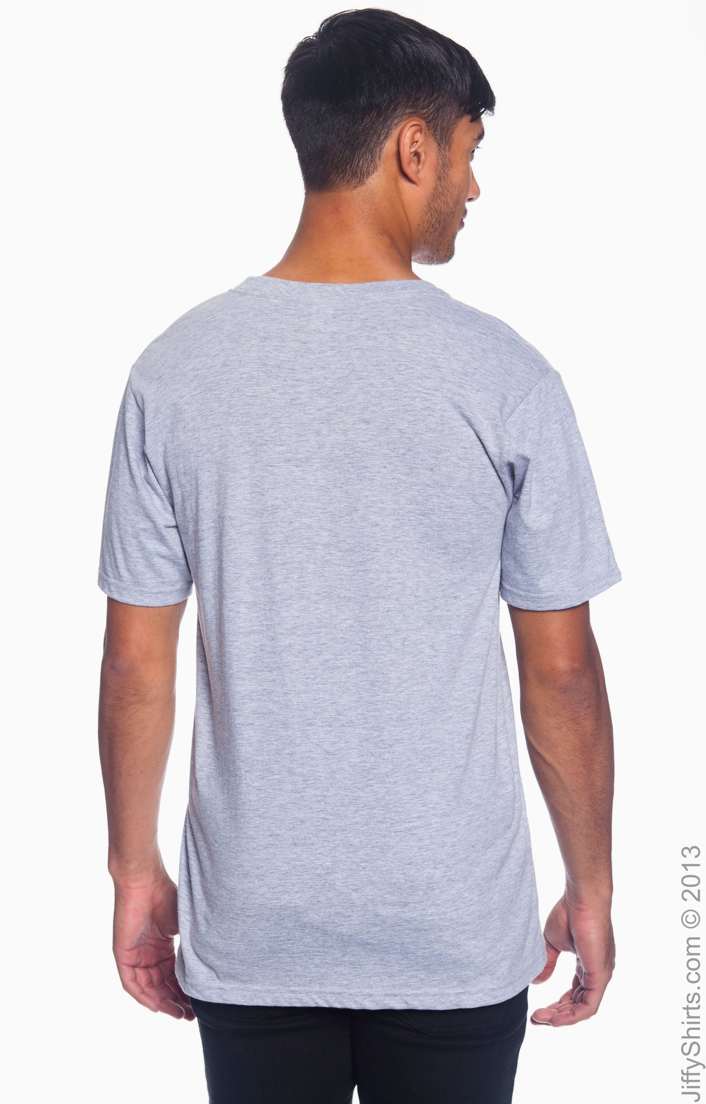 Unisex Lightweight V-Neck T-Shirt - Heather Gray